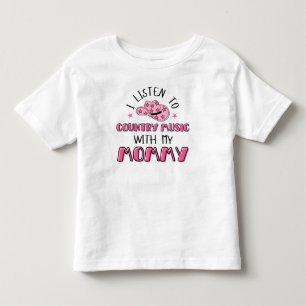 Ich höre Countrymusik mit meiner Mama Kleinkind T-shirt
