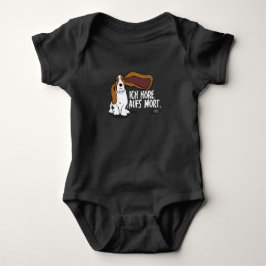 Ich höre das Word Basset Hound Sprichwort Geschenk Baby Strampler