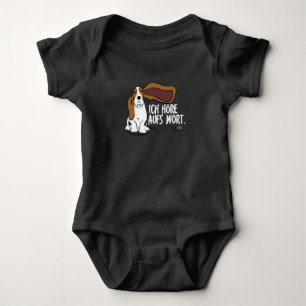 Ich höre das Word Basset Hound Sprichwort Geschenk Baby Strampler