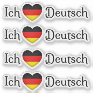 "Ich höre Deutsch" Lieblings-Sprachschulfach Aufkleber