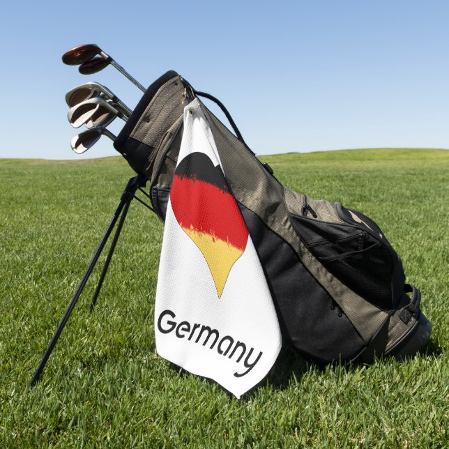 Ich höre deutsche Flagge Golfhandtuch (Gras)