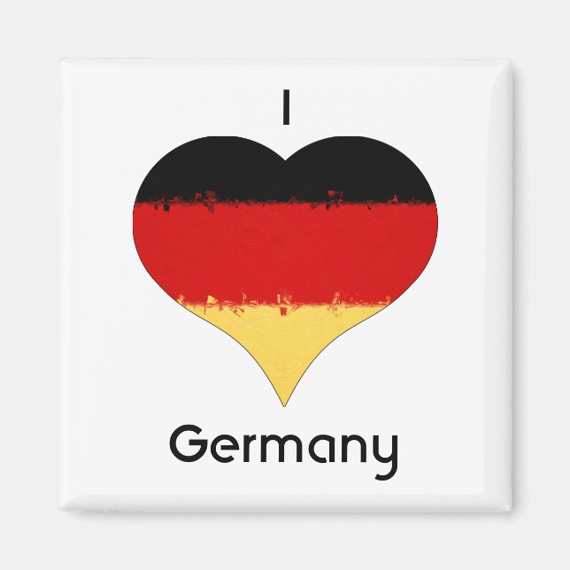 Ich höre deutsche Flagge Magnet (Vorne)