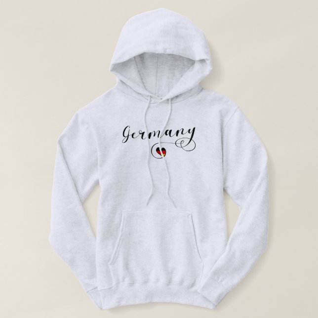 Ich höre Deutschland, deutsche Flagge Hoodie (Design vorne)