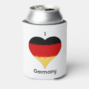 Ich höre Deutschland - Herzenflagge Dosenkühler