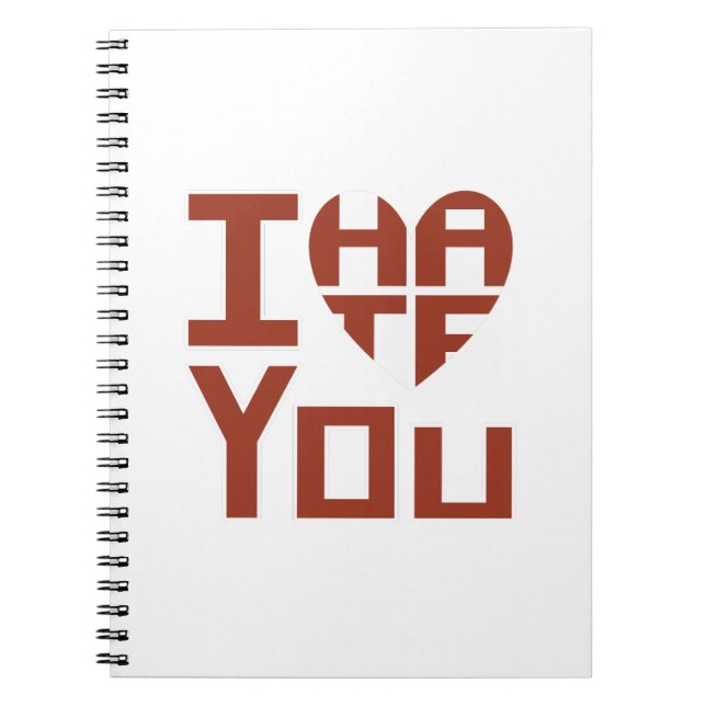 Ich höre dich, aber ich hasse dich notizblock (Vorderseite)