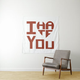 Ich höre dich, aber ich hasse dich wandteppich