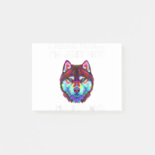 Ich höre dich, ich höre nicht Sibirien Husky L Post-it Klebezettel
