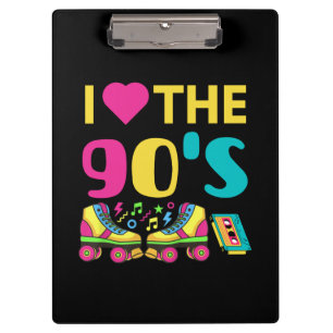 Ich höre die 90er, Vintage Retro-90er-Outfit Klemmbrett