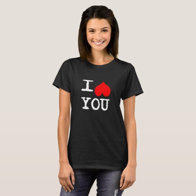 Ich höre dir Custom Black T-Shirt (Vorne ganz)