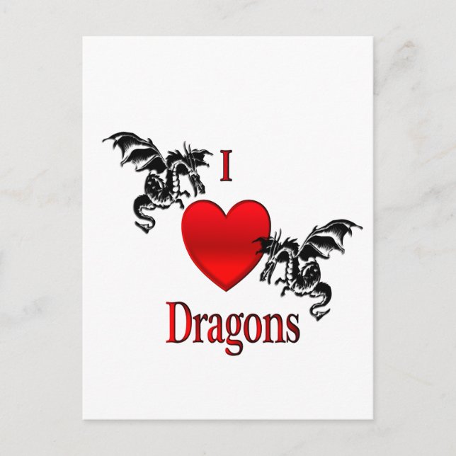 Ich höre Drachen Postkarte (Vorderseite)