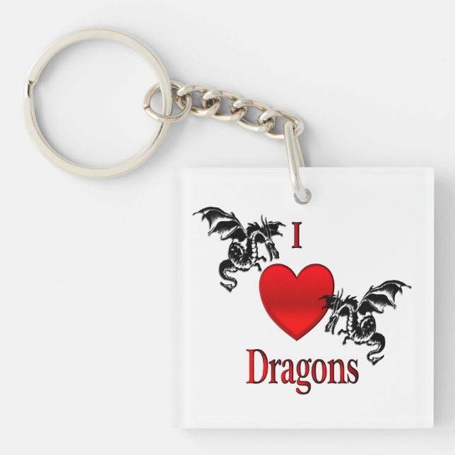 Ich höre Drachen Schlüsselanhänger (Vorderseite)