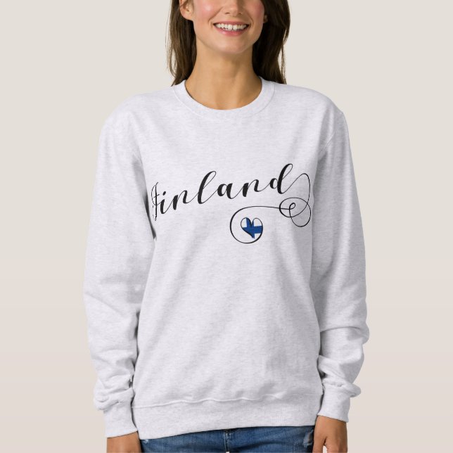 Ich höre Finnland, finnische Flagge Sweatshirt (Vorderseite)