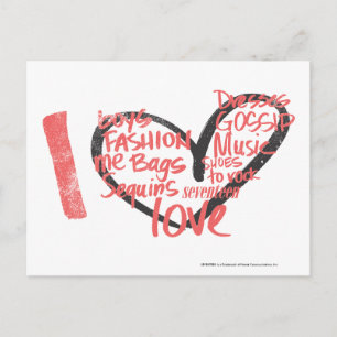 Ich höre Graffiti Pink Postkarte