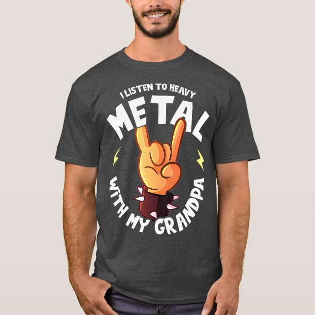 Ich höre Heavy Metal mit meinem Opa I Funny T-Shirt (Vorderseite)