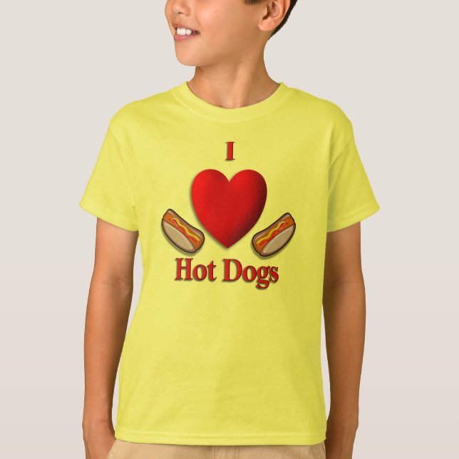 Ich höre heiße Hunde T-Shirt (Vorderseite)