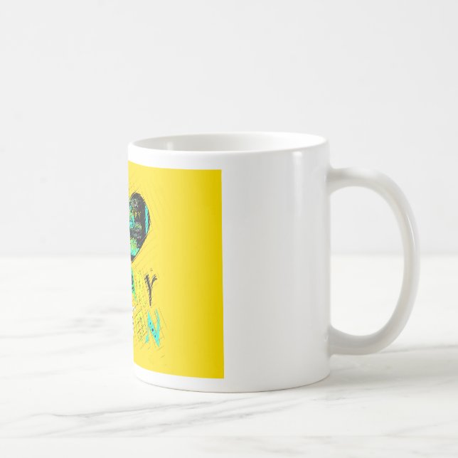 Ich höre Hillary Clinton: Graffiti Expression Art Kaffeetasse (Rechts)