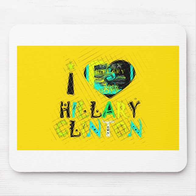 Ich höre Hillary Clinton: Graffiti Expression Art Mousepad (Vorne)