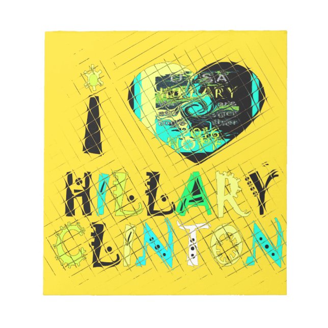 Ich höre Hillary Clinton: Graffiti Expression Art Notizblock (Vorderseite)