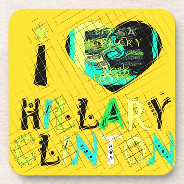 Ich höre Hillary Clinton: Graffiti Expression Art Untersetzer (Vorderseite)