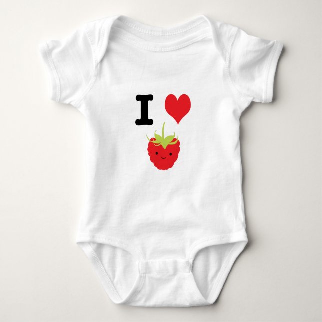 Ich höre Himbeeren Baby Strampler (Vorderseite)