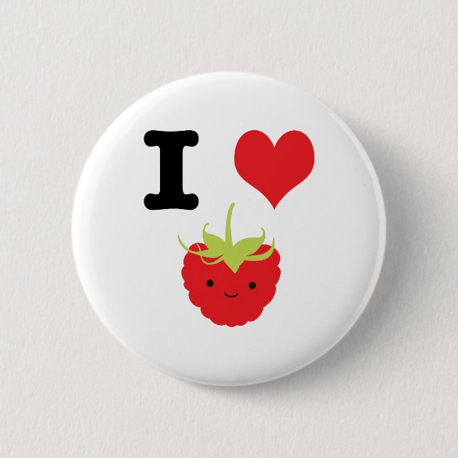 Ich höre Himbeeren Button (Vorderseite)