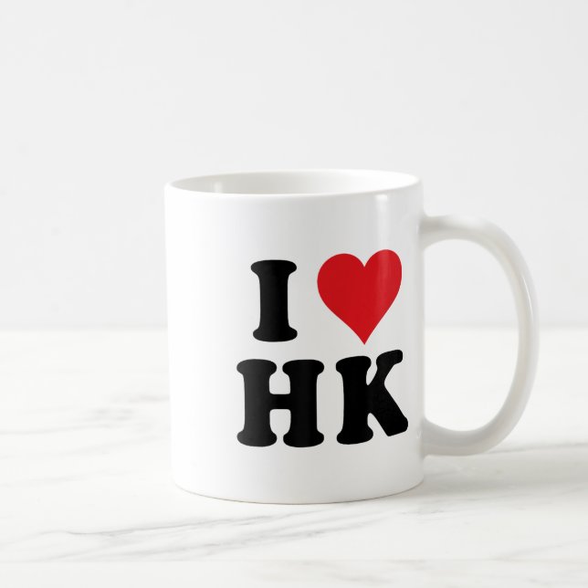 Ich höre HK-Initialen in Liebe H.k. Kaffeetasse (Rechts)