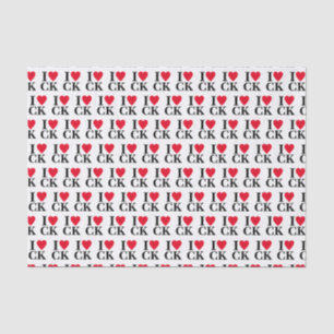 Ich höre Ihre Initialen Fun Custom Monogram Seidenpapier