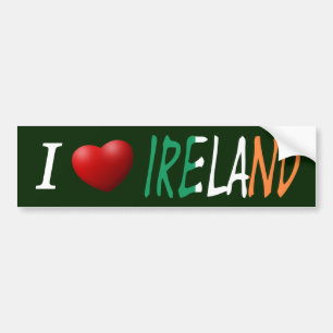 Ich höre Irland auf irischer Flagge bscn Autoaufkleber