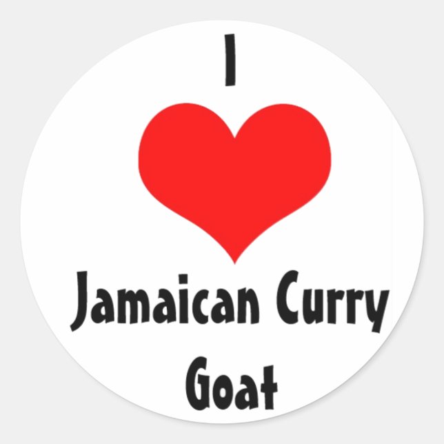Ich höre Jamaican Curry Goat Runder Aufkleber (Vorderseite)