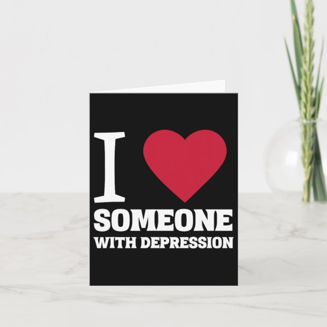 Ich höre jemanden mit Depression Selbstmord Bewuss Karte (Vorderseite)