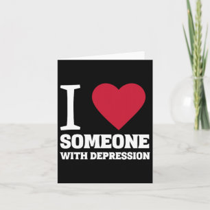 Ich höre jemanden mit Depression Selbstmord Bewuss Karte