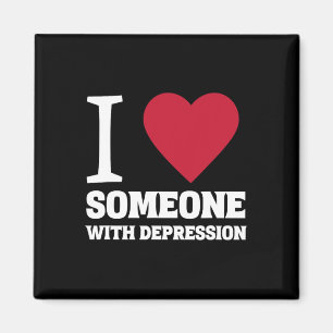 Ich höre jemanden mit Depression Selbstmord Bewuss Magnet