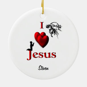 Ich höre Jesus Boy / Mädchen Custom Ornament