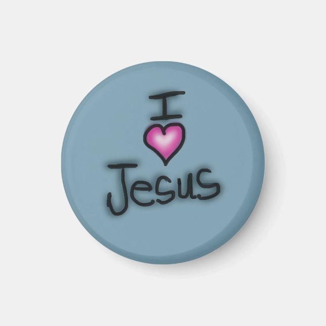 Ich höre Jesus I Liebe Jesus Magnet (Vorne)
