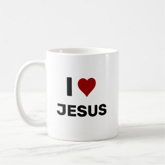 Ich höre JesusI Liebe Jesus Rotes Herz Kaffee Tass Kaffeetasse