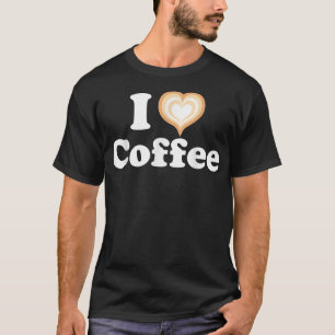 Ich höre Kaffee Funny Niedlich Latte Art Barista C T-Shirt