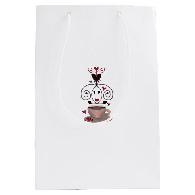 Ich höre Kaffee Mittlere Geschenktüte (Vorderseite)