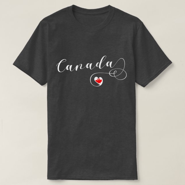 Ich höre Kanada, kanadische Flagge T-Shirt (Design vorne)