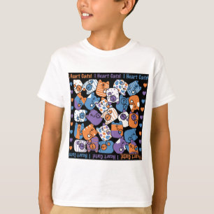 Ich höre Katzen! Collage T-Shirt
