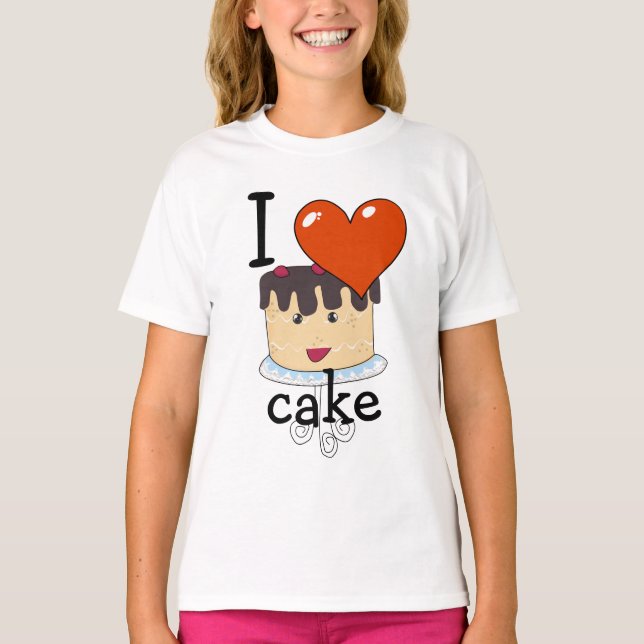 Ich höre Kuchen I Liebe Kuchen T-Shirt (Vorderseite)