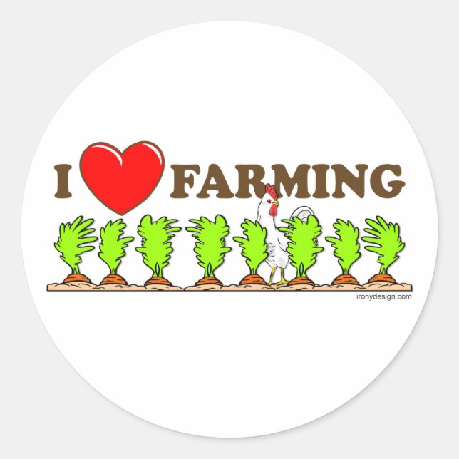 Ich höre Landwirtschaft Runder Aufkleber (Vorderseite)