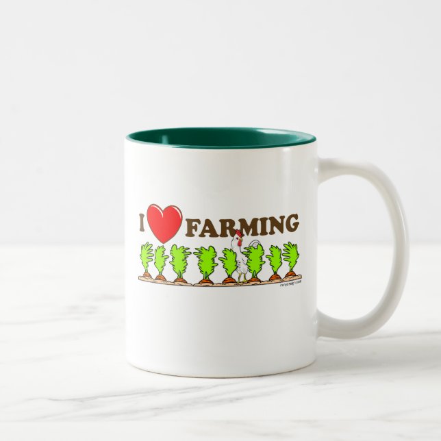 Ich höre Landwirtschaft Zweifarbige Tasse (Rechts)