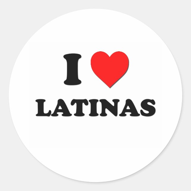 Ich höre Latinas Runder Aufkleber (Vorderseite)