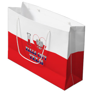 Ich höre Liebe Falls City Texas Große Geschenktüte