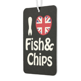Ich höre [Liebe] Fisch & Chips Air Freshener Autolufterfrischer