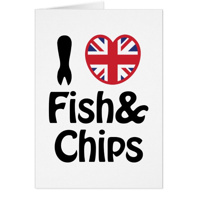 Ich höre [Liebe] Fisch & Chips Karte (Vorne)