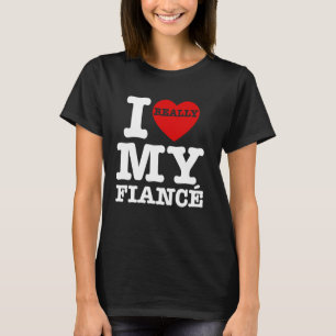 Ich höre Liebe mein Fiancé Retro Paar Matching Val T-Shirt