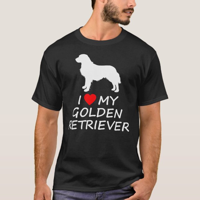 Ich höre Liebe mein Golden Retriever Hund 531 T-Shirt (Vorderseite)