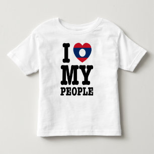 Ich höre (Liebe) meine Lao-Leute Kleinkind T-shirt