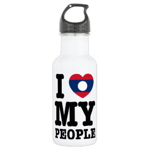 Ich höre (Liebe) meine Lao-Leute Trinkflasche